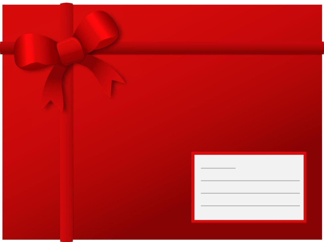 red gift ribbon with space text to place your text vector