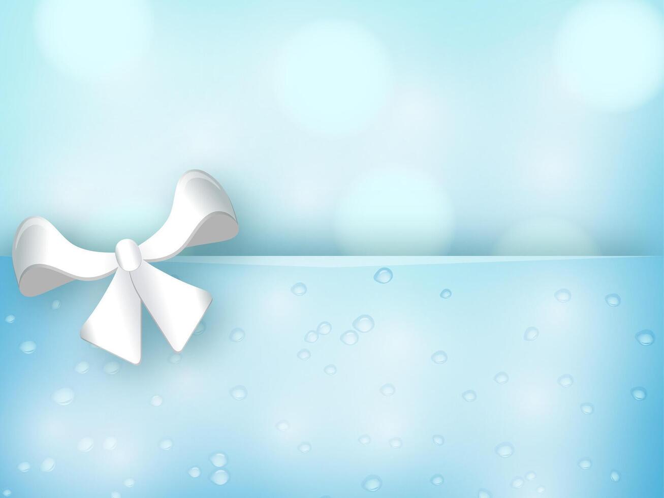 Lite blue background in aqua color with splashes of water and ribbon vector