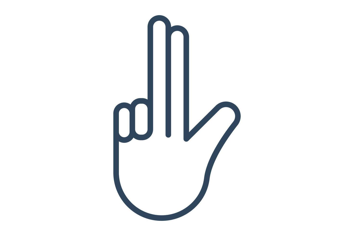 no sign language. negative No sign in with diverse hands, symbolizing disagreement. line icon style. element illustration vector