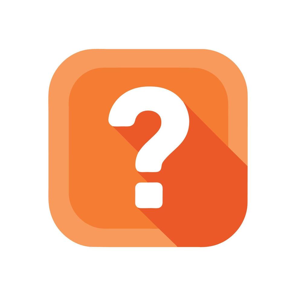 Question square interface icon isolated flat vector illustration