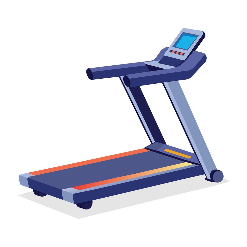 Treadmill flat illustration on white background vector