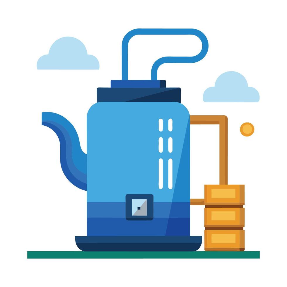 Data access kettle isolated vector illustratio