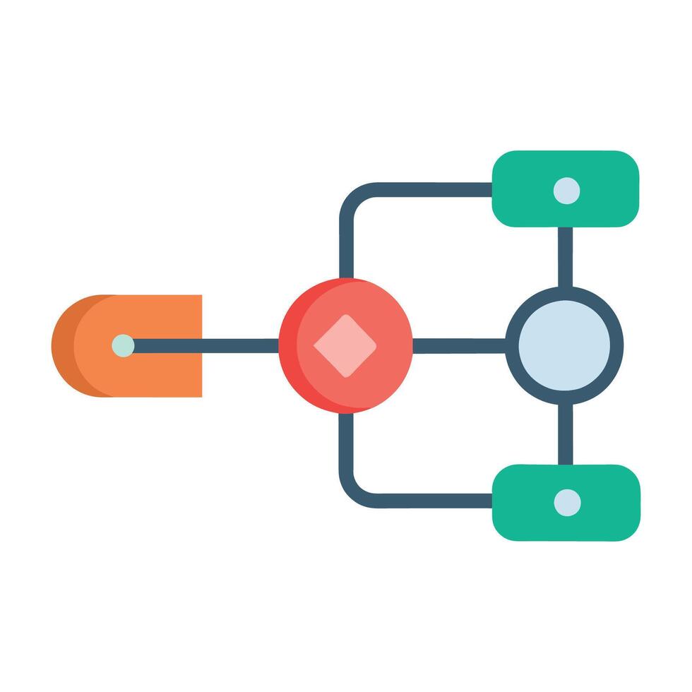 System link line vector illustration on white background.