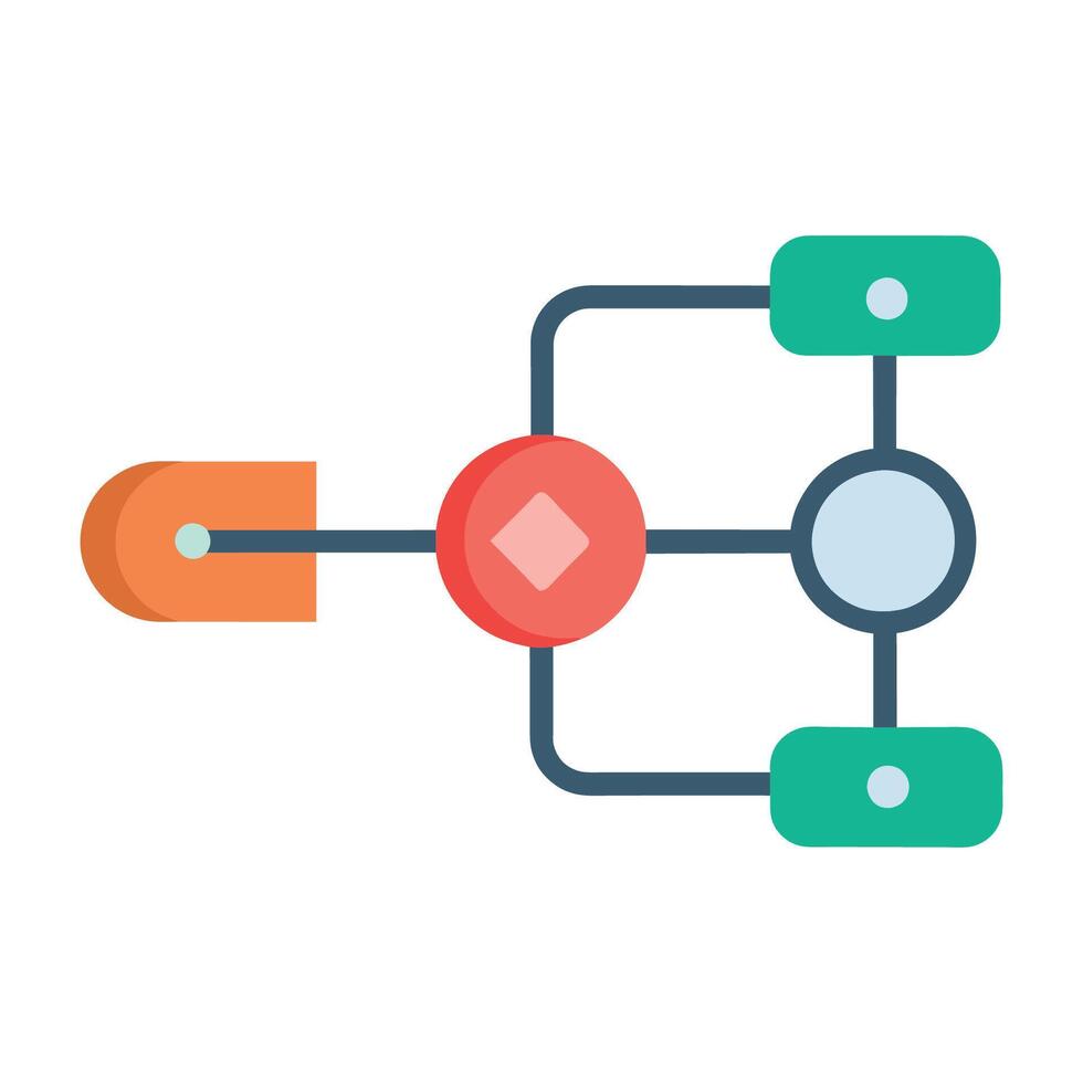 System link line vector illustration on white background.