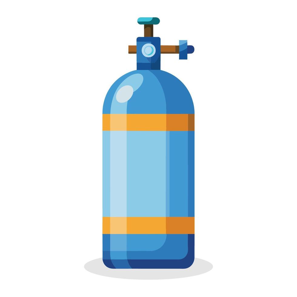 Gas cylinder Isolated flat vector illustration.