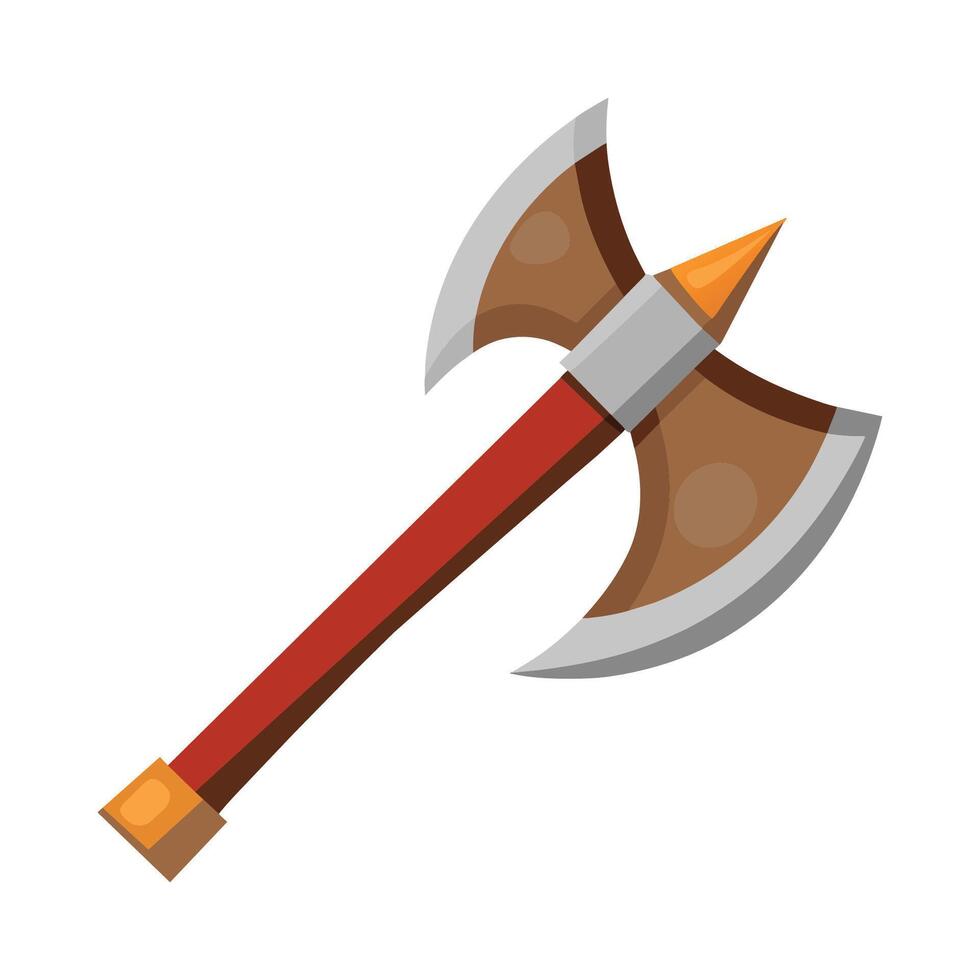 Axe flat vector illustration on white background