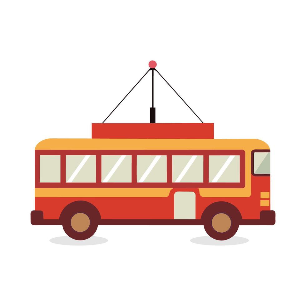 Antenna bus icon flat vector illustration on white background