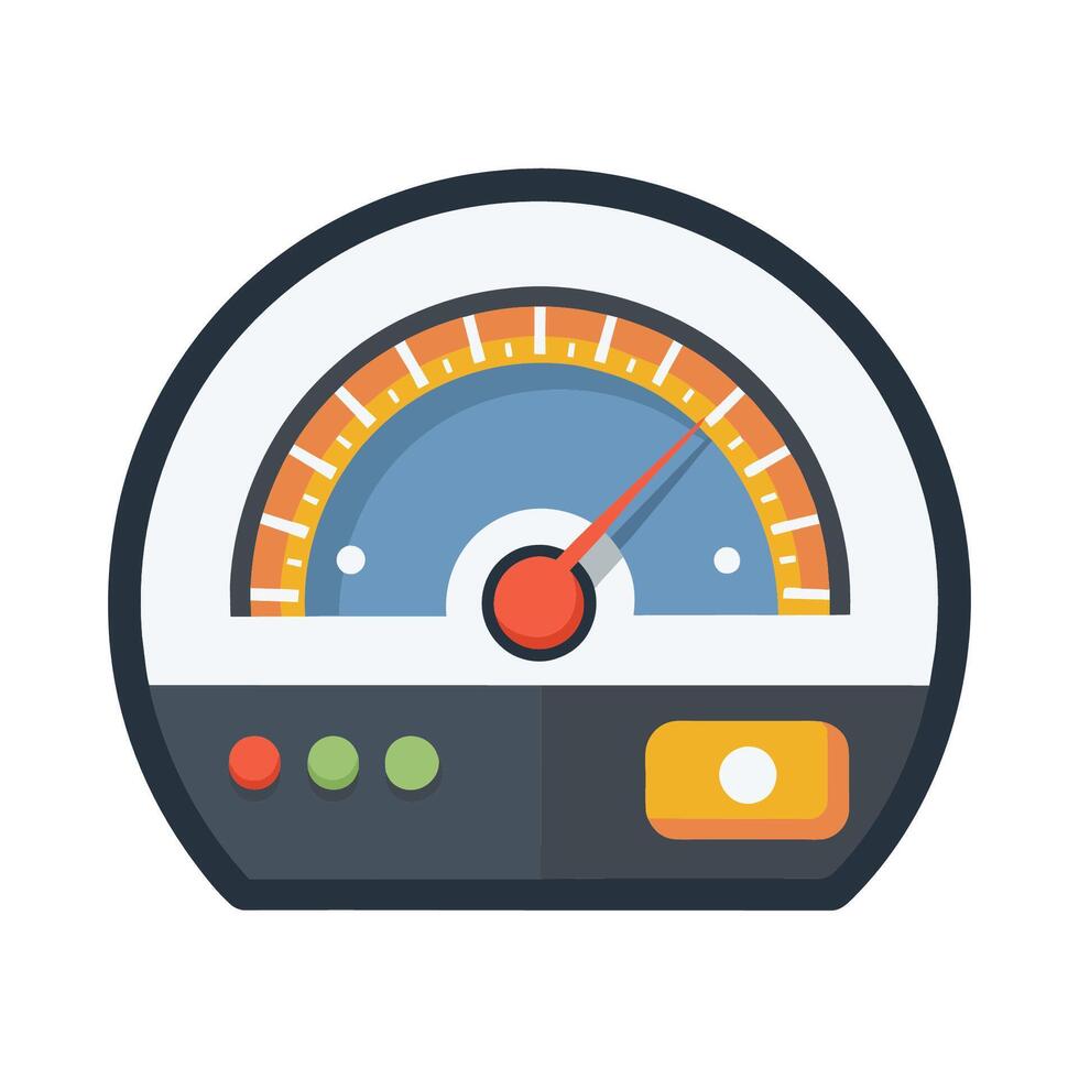 Dashboard flat vector illustration on white background