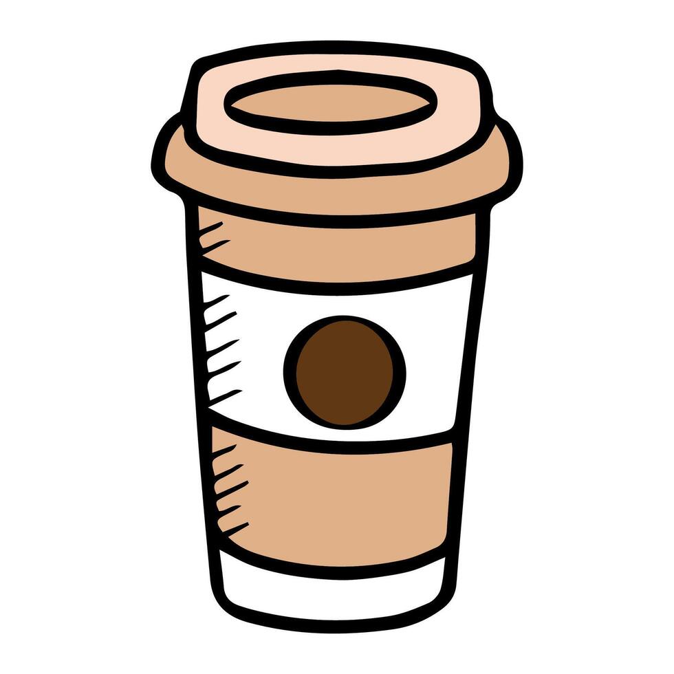 white coffee cup takeaway. new normal concept. vector