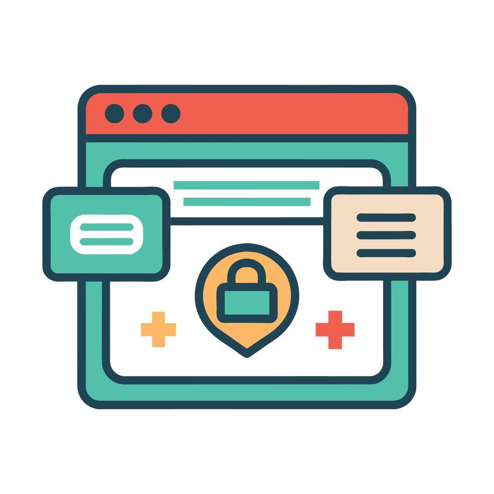 Interrogation interface icon isolated flat vector illustration.