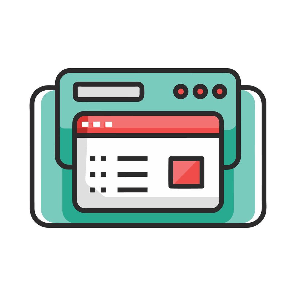 Duplicate isolated flat vector illustration