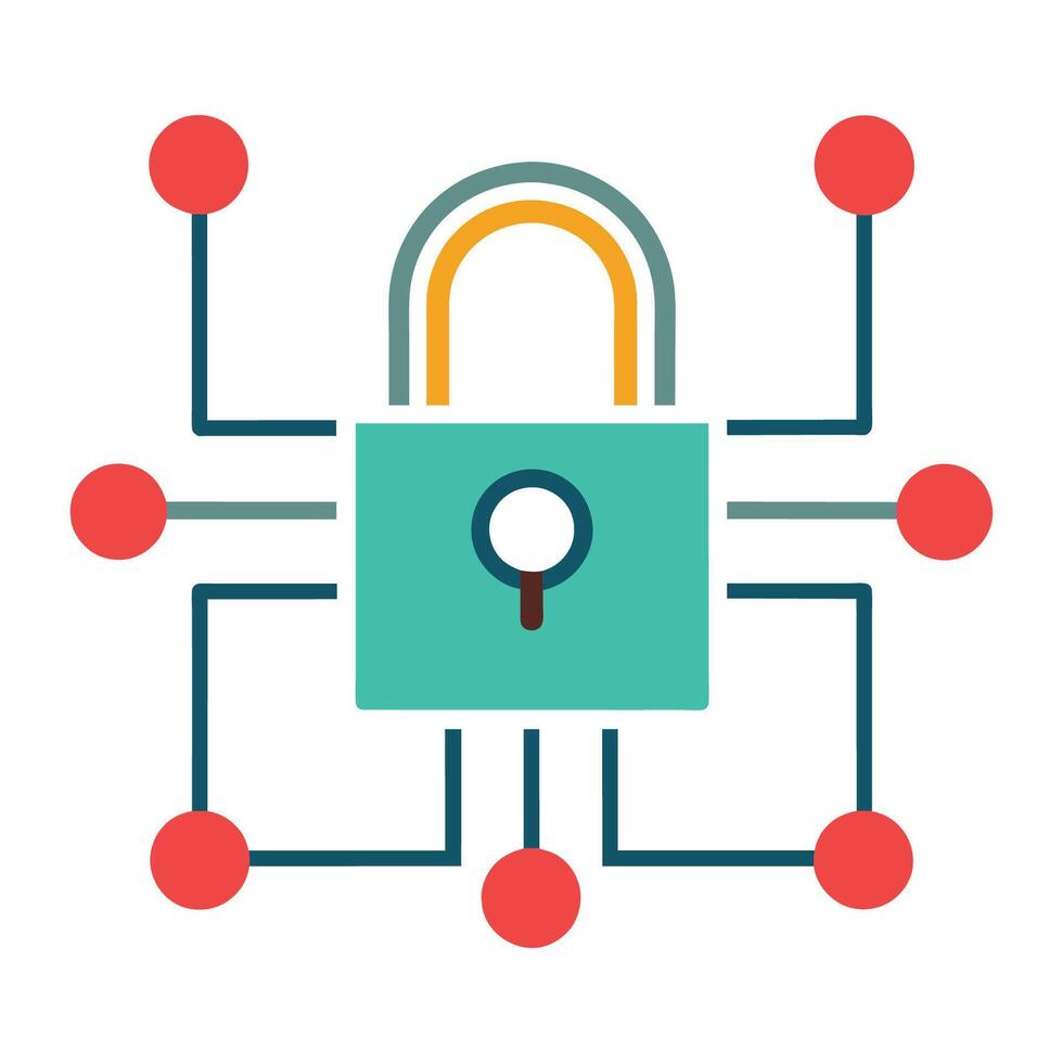 System lock isolated vector illustration