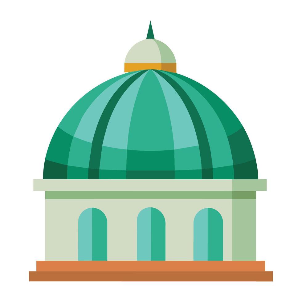 Dome flat vector illustration on white background