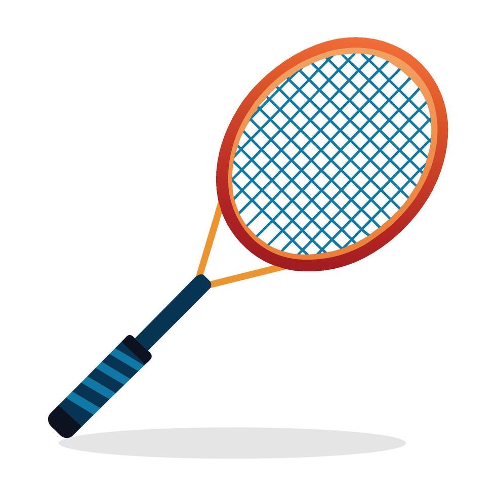 Badminton racket flat vector illustration