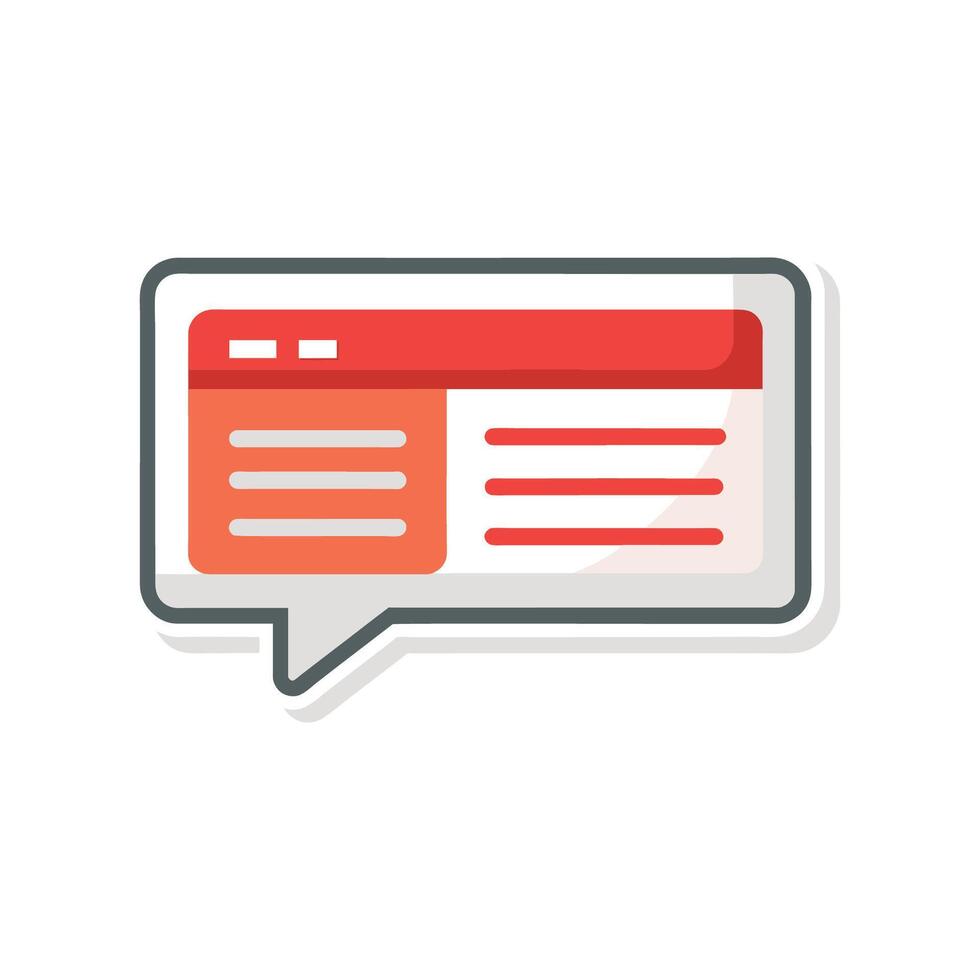 Comment interface icon flat vector illusration