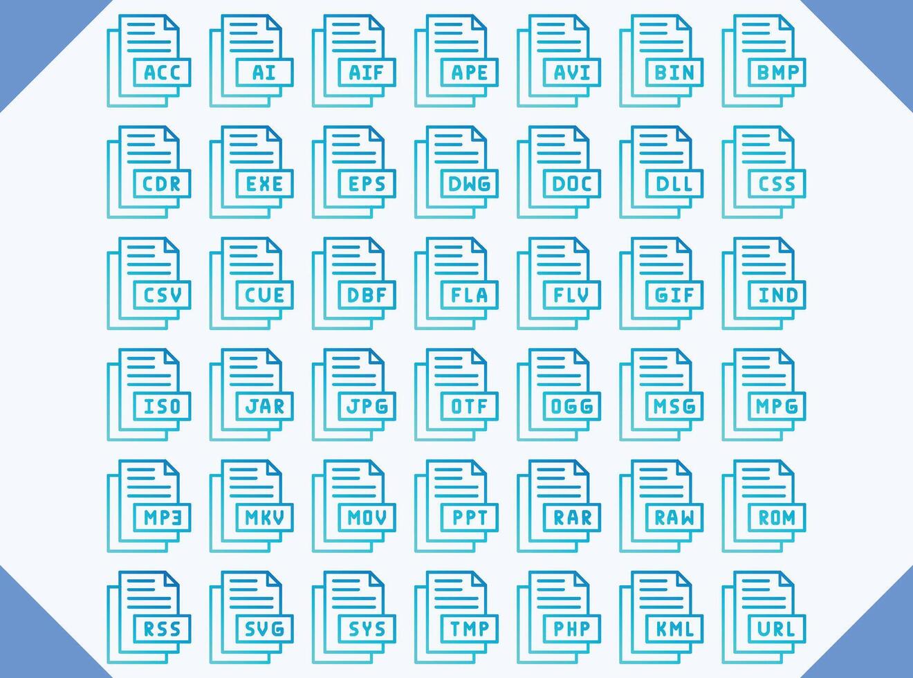 file format icon design for business and web vector