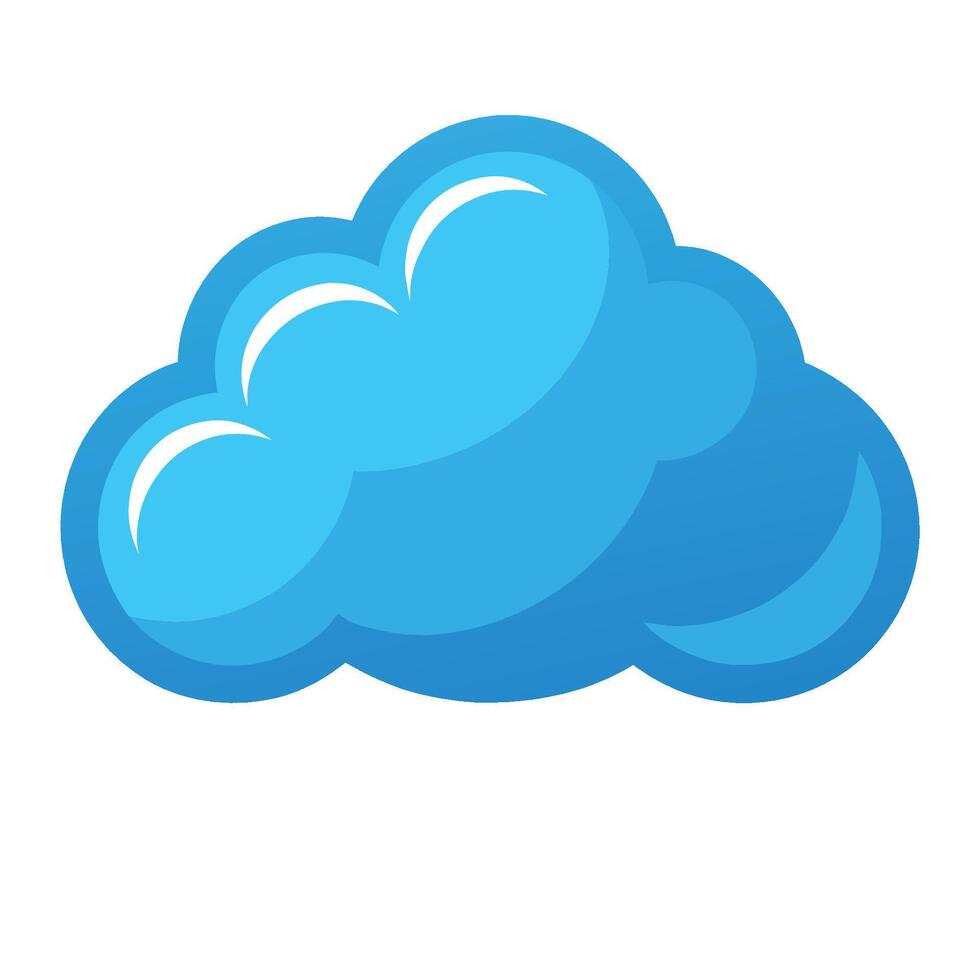 nube plano vector ilustración en blanco antecedentes