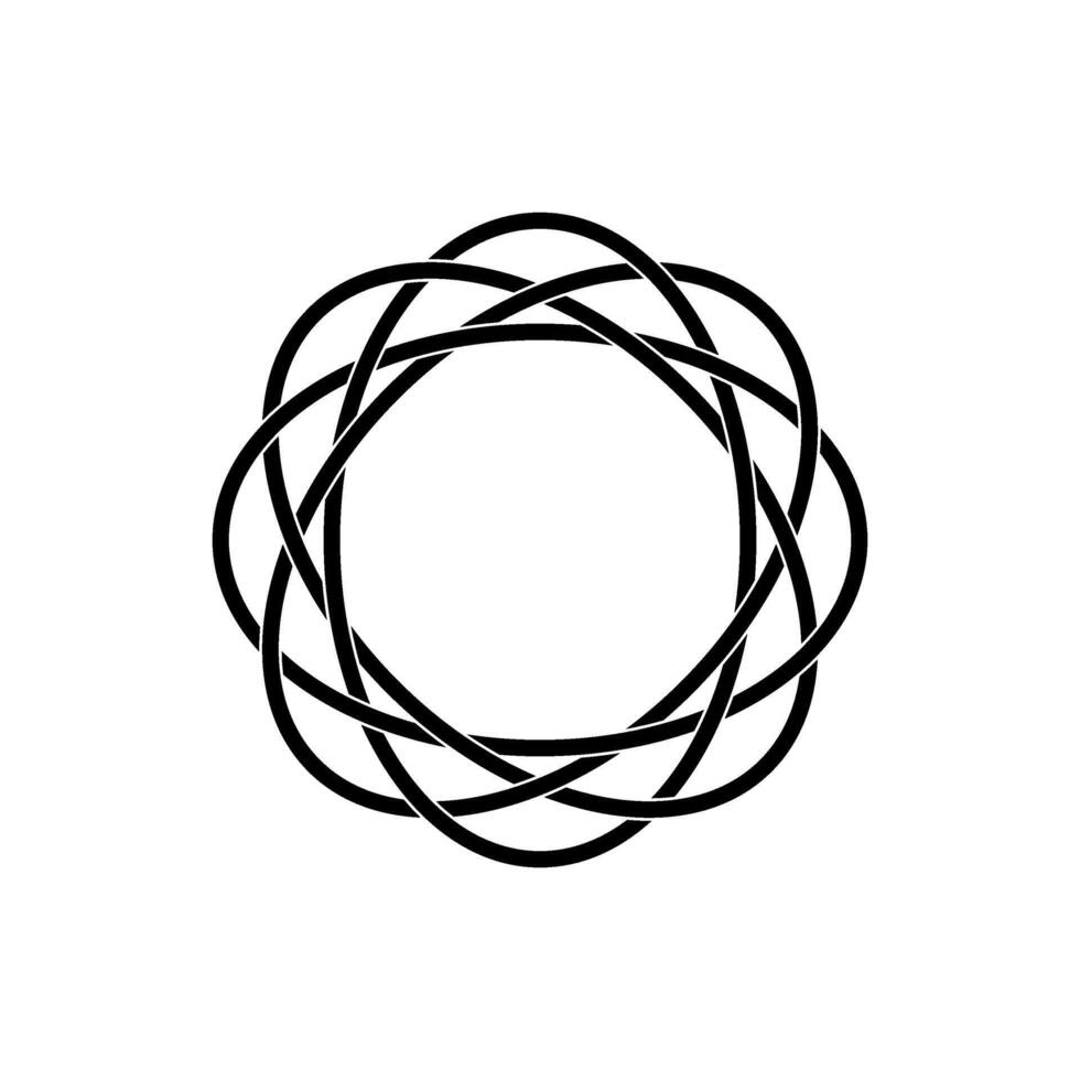 ornamental circulo forma creado desde oval forma composición, plano y Costura líneas estilo, lata utilizar para logo gramo, decoración, florido, marco trabajar, o gráfico diseño elemento. vector ilustración