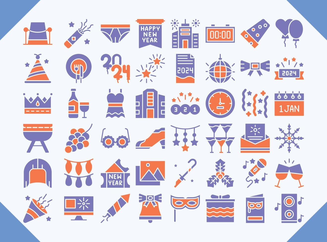 nuevo año vector diseño icono para negocio y web