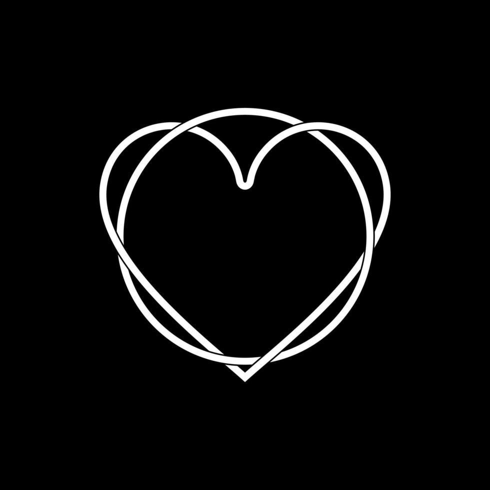 Heart Shape and Circle Composition, Flat and Weaving Style, can use for Logo Gram, Art Illustration Decoration, Ornate, Cover, Apps, Website, Motif Pattern, Ornament, or Graphic Design Element. Vector