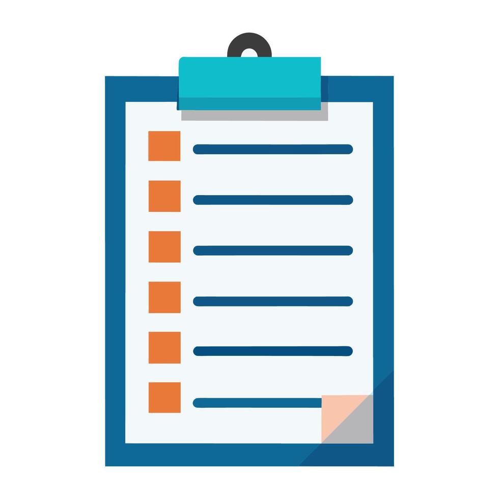 View list flat vector illustration on white background