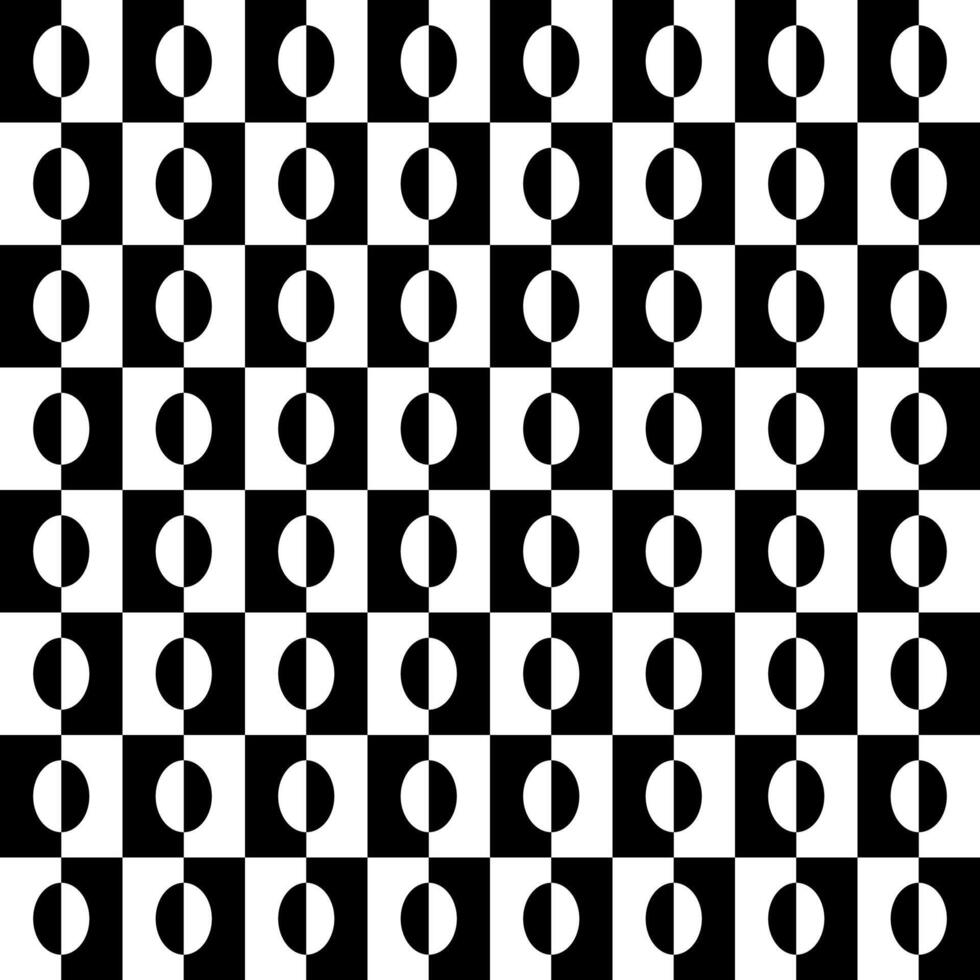 Oval Shape in Contrast Color, Black White, can use for Wallpaper, Cover, Greeting Card, Decoration Ornate, Ornament, Background, Wrapping, Fabric, Textile, Fashion, Tile, Carpet Pattern, etc. Vector