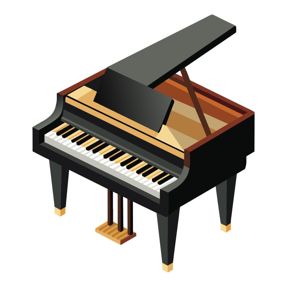 piano plano vector ilustración en blanco antecedentes