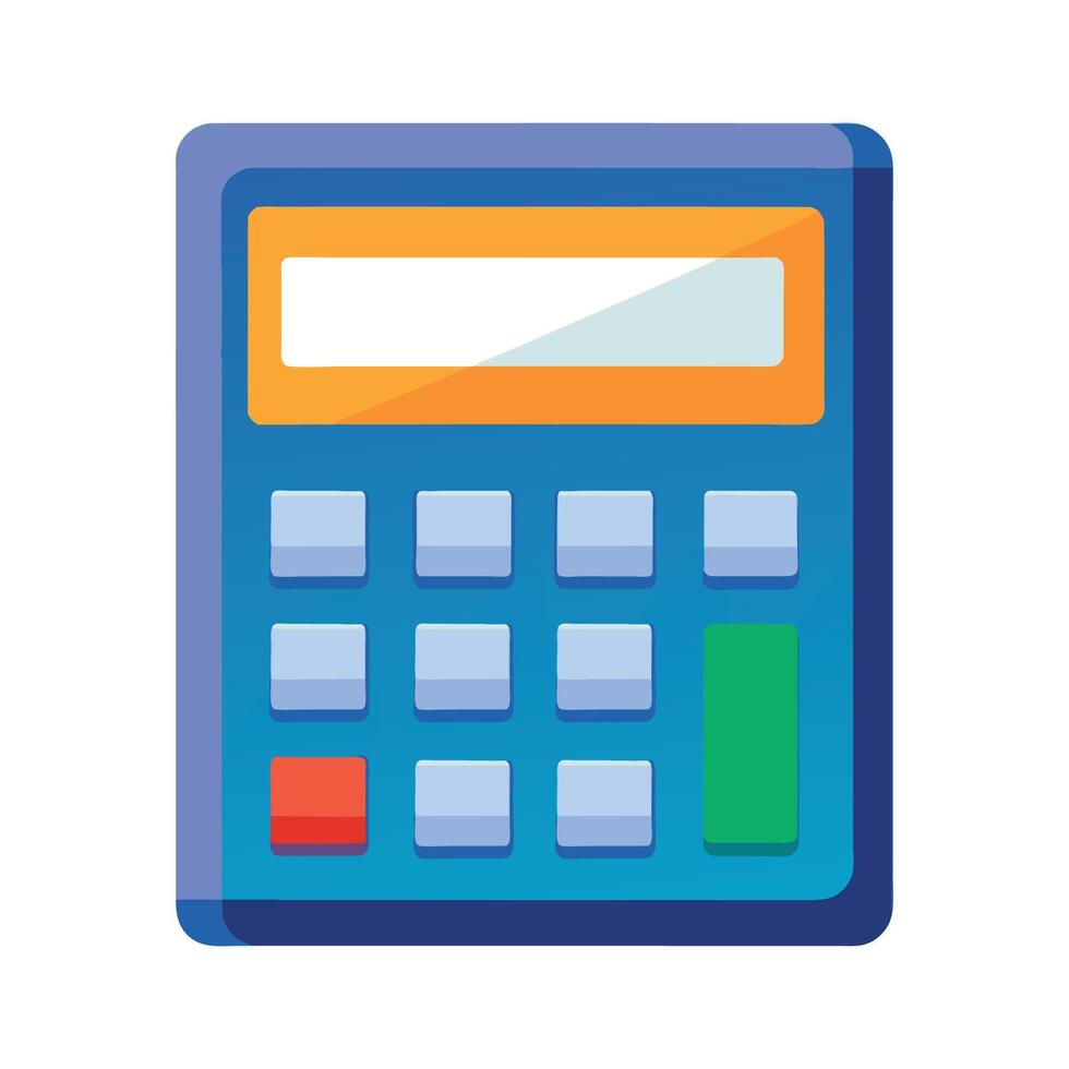 Calculator isolated flat vector illustration