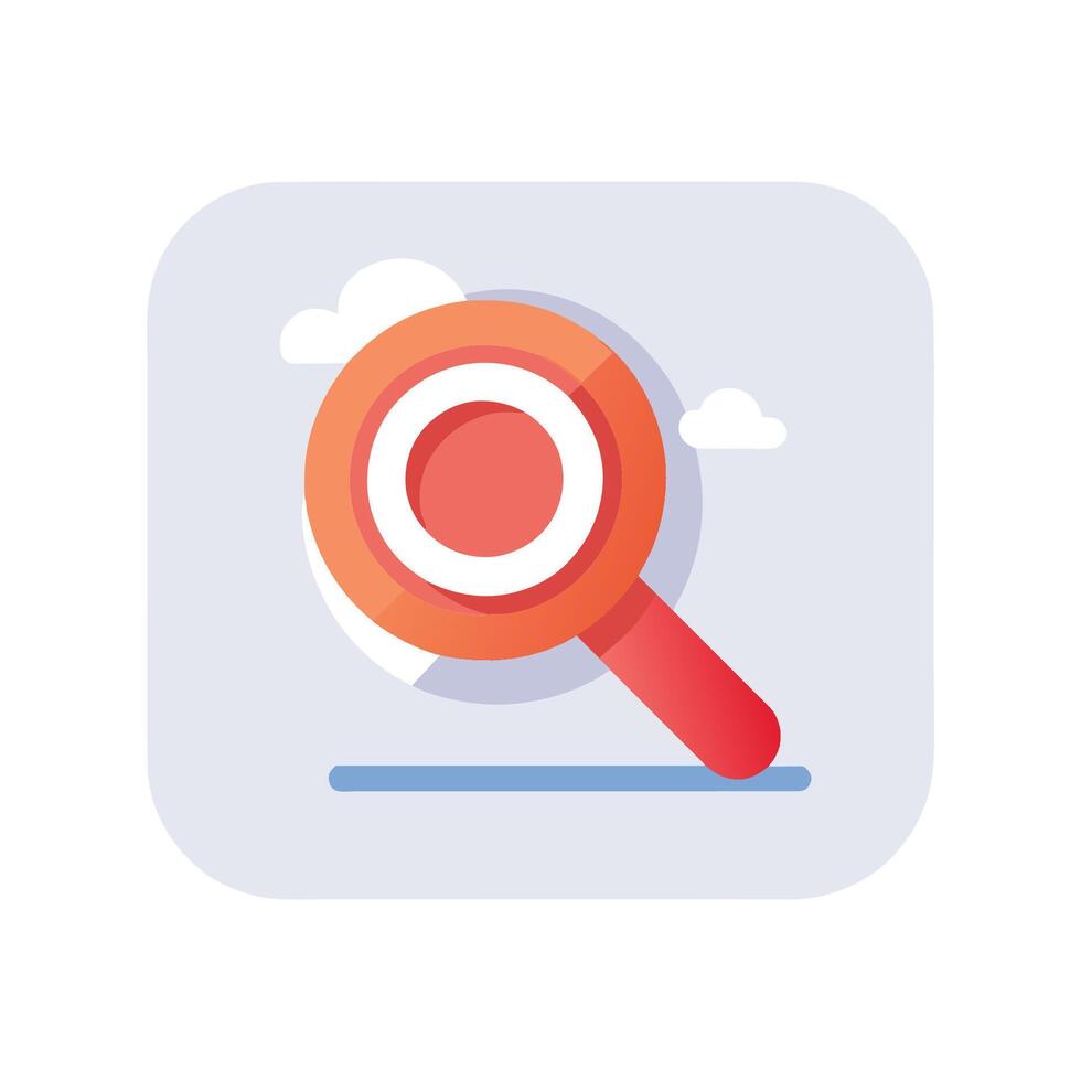 Search interface icon isolated flat vector illustration