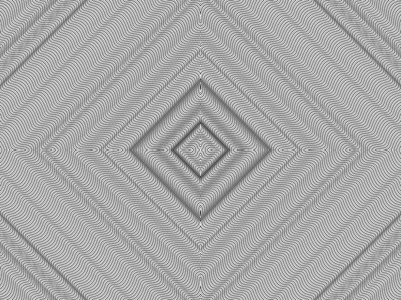 Optical Illusion Created from Artistic Lines Motifs Pattern, can use for Decoration, Background, Ornate, Fabric, Fashion, Textile, Carpet Pattern, Tile or Graphic Design Element. Vector Illustration