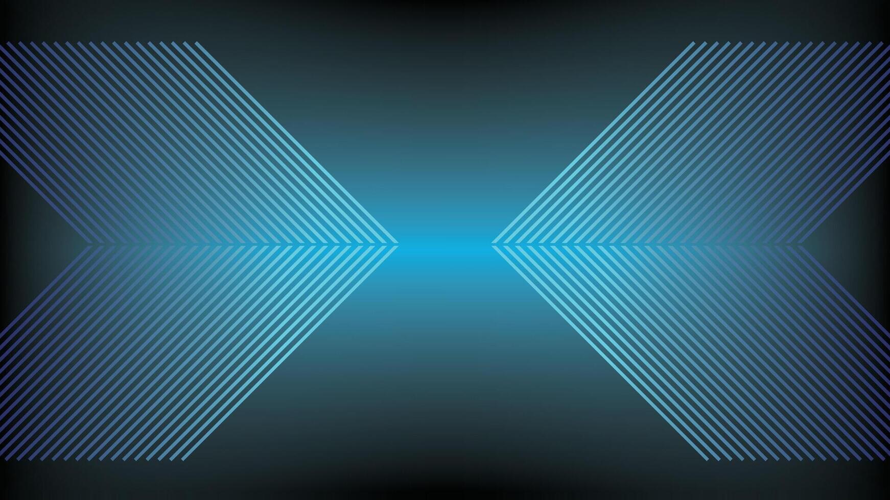 Geometric Abstract Background isolated in dark blue, with glowing arrow blue line design. Technology futuristic concept. Horizontal banner or wallpaper template. Suit for cover, header, poster, banner vector