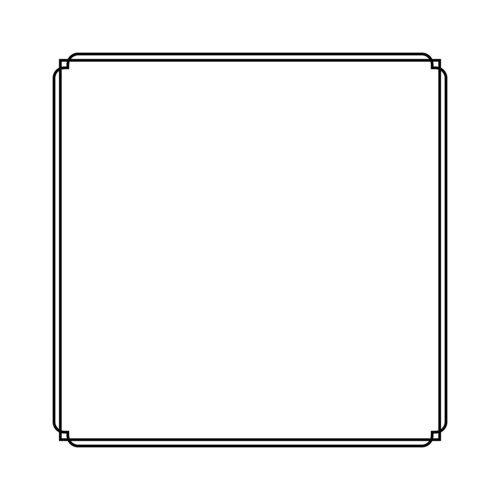 Simple Line Rectangle and or Rectangle Shape, can use for Simple Framework, Text, Quote, Copy Space or for Graphic Design Element. Vector Illustration