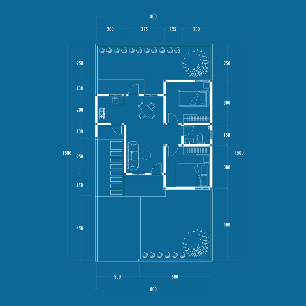 Floor plan blueprint, Figure of the jotting sketch of the construction and the industrial skeleton of the structure and dimensions. vector eps 10