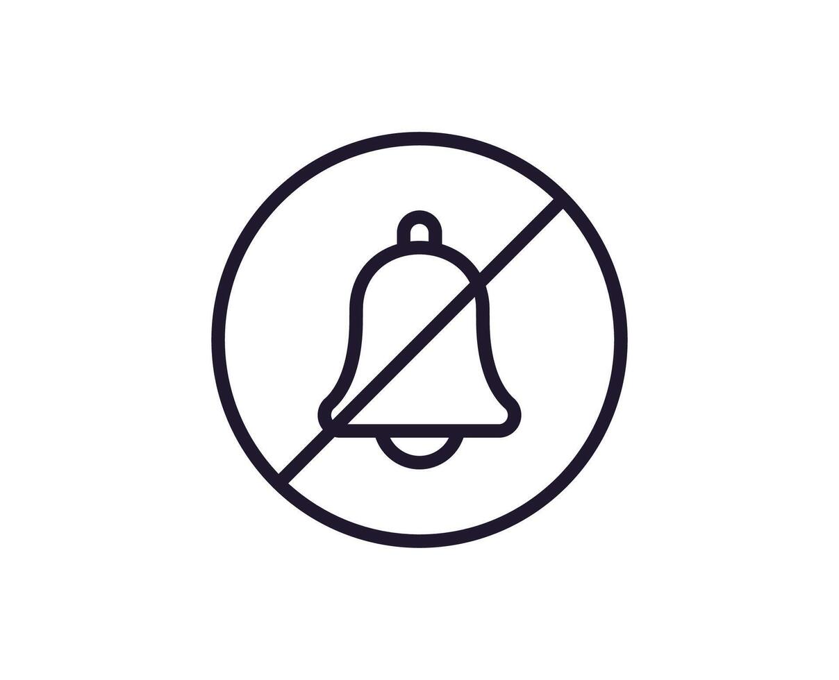 Single line icon of bell on isolated white background. High quality editable stroke for mobile apps, web design, websites, online shops etc. vector