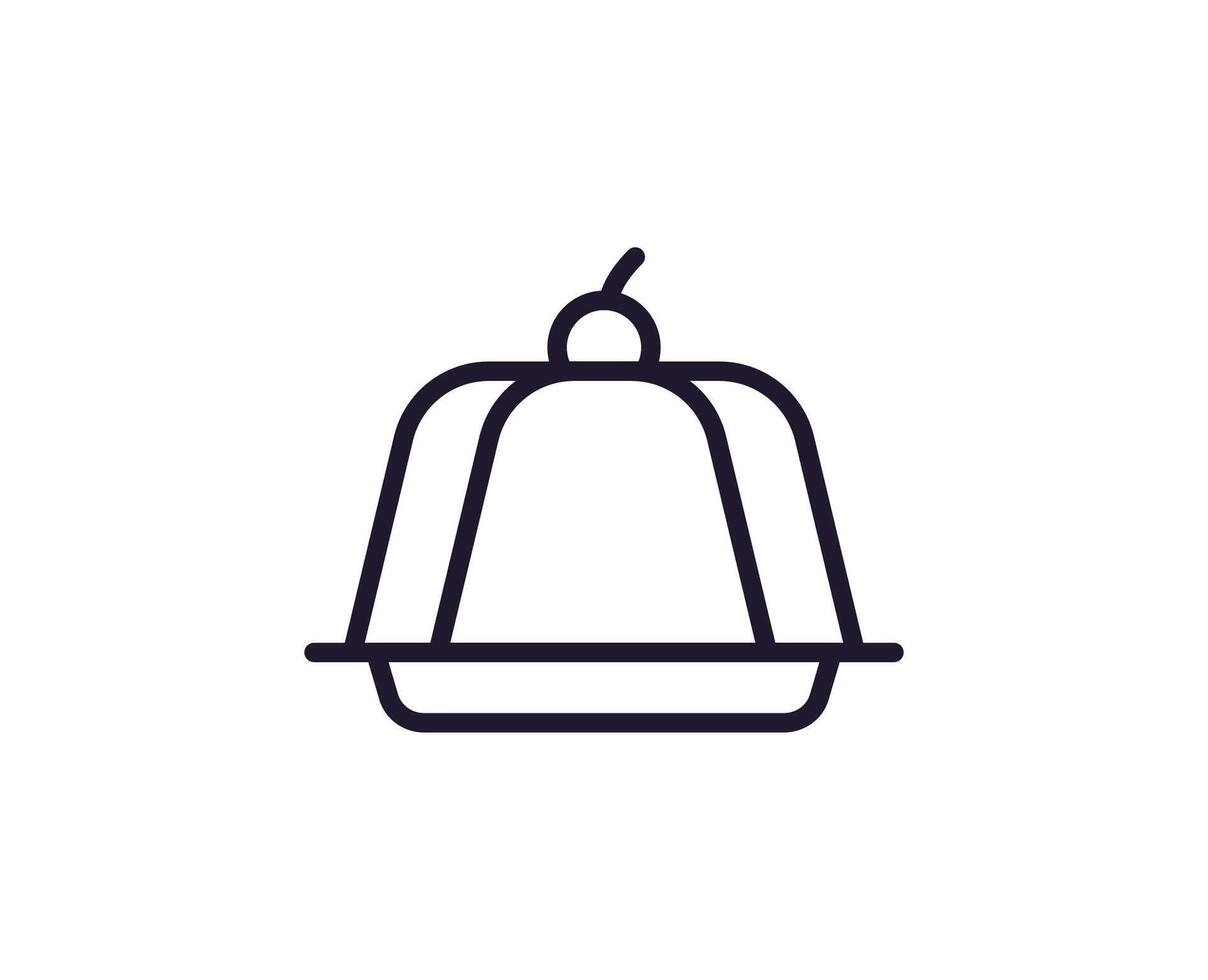 Cake concept. Modern outline high quality illustration for banners, flyers and web sites. Editable stroke in trendy flat style. Line icon of cake vector