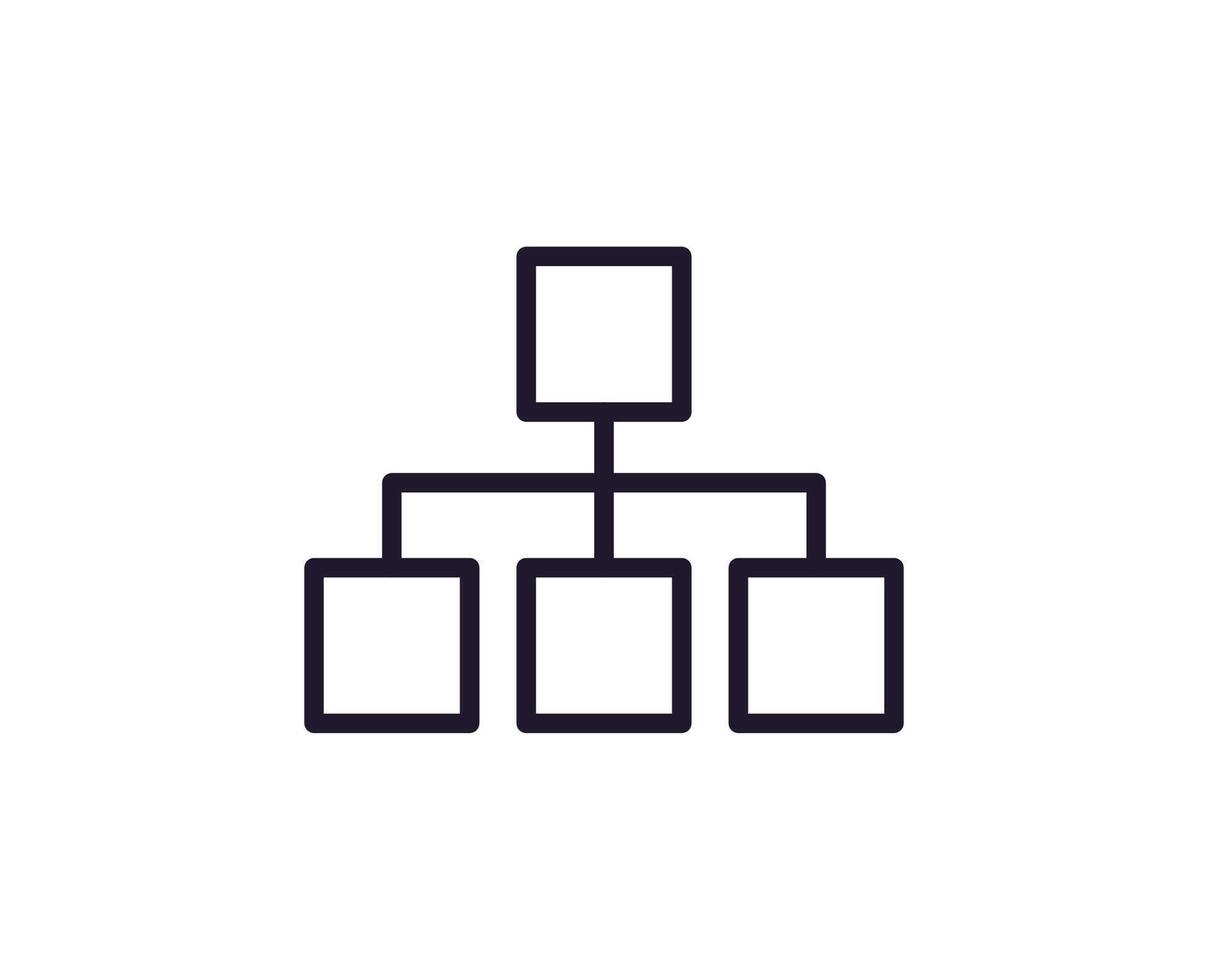 Hierarchy concept. Single premium editable stroke pictogram perfect for logos, mobile apps, online shops and web sites. Vector symbol isolated on white background.