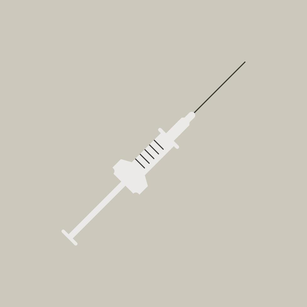 Syringe Vivid Flat Image. Perfect for different cards, textile, web sites, apps vector