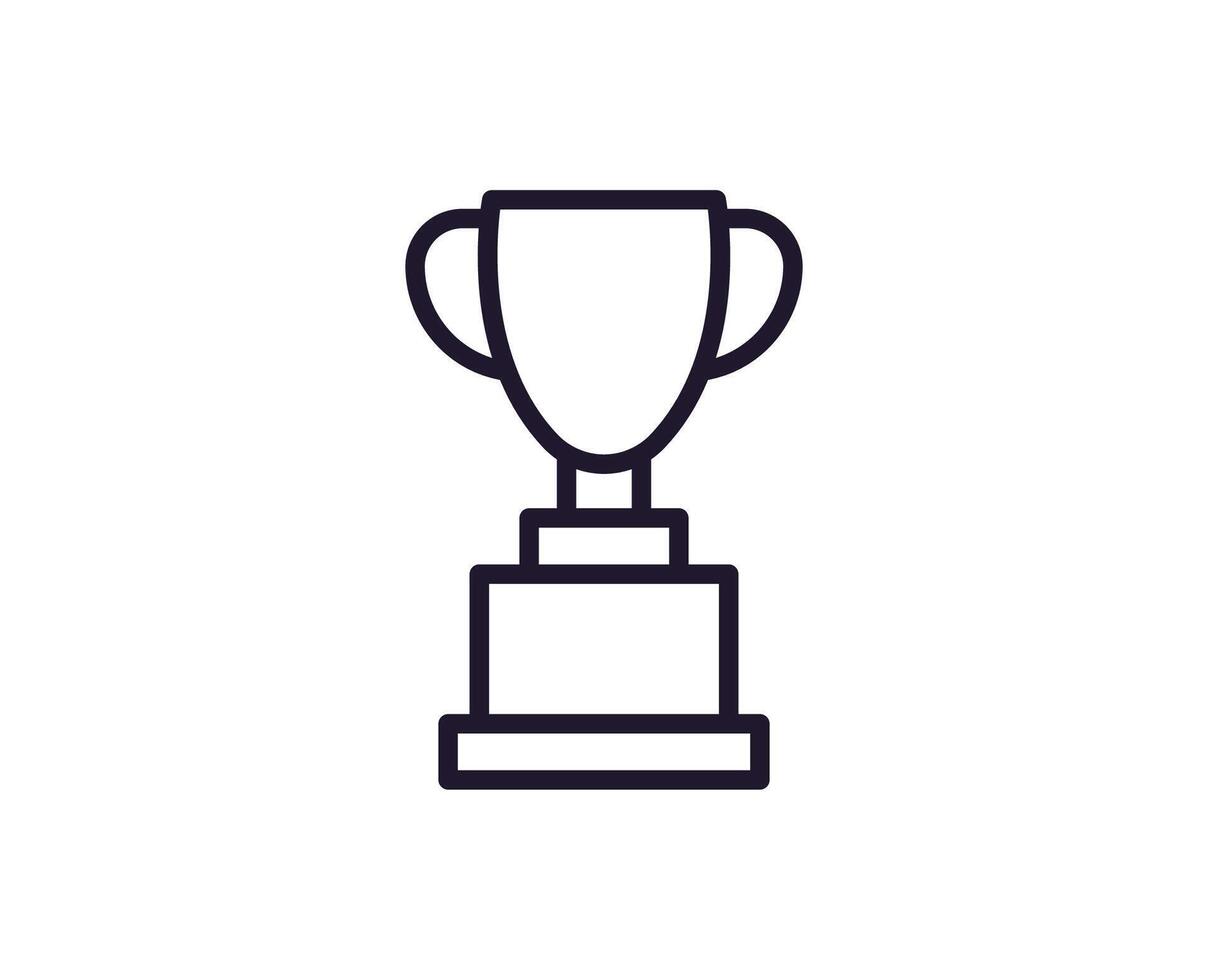 Award line icon on white background vector