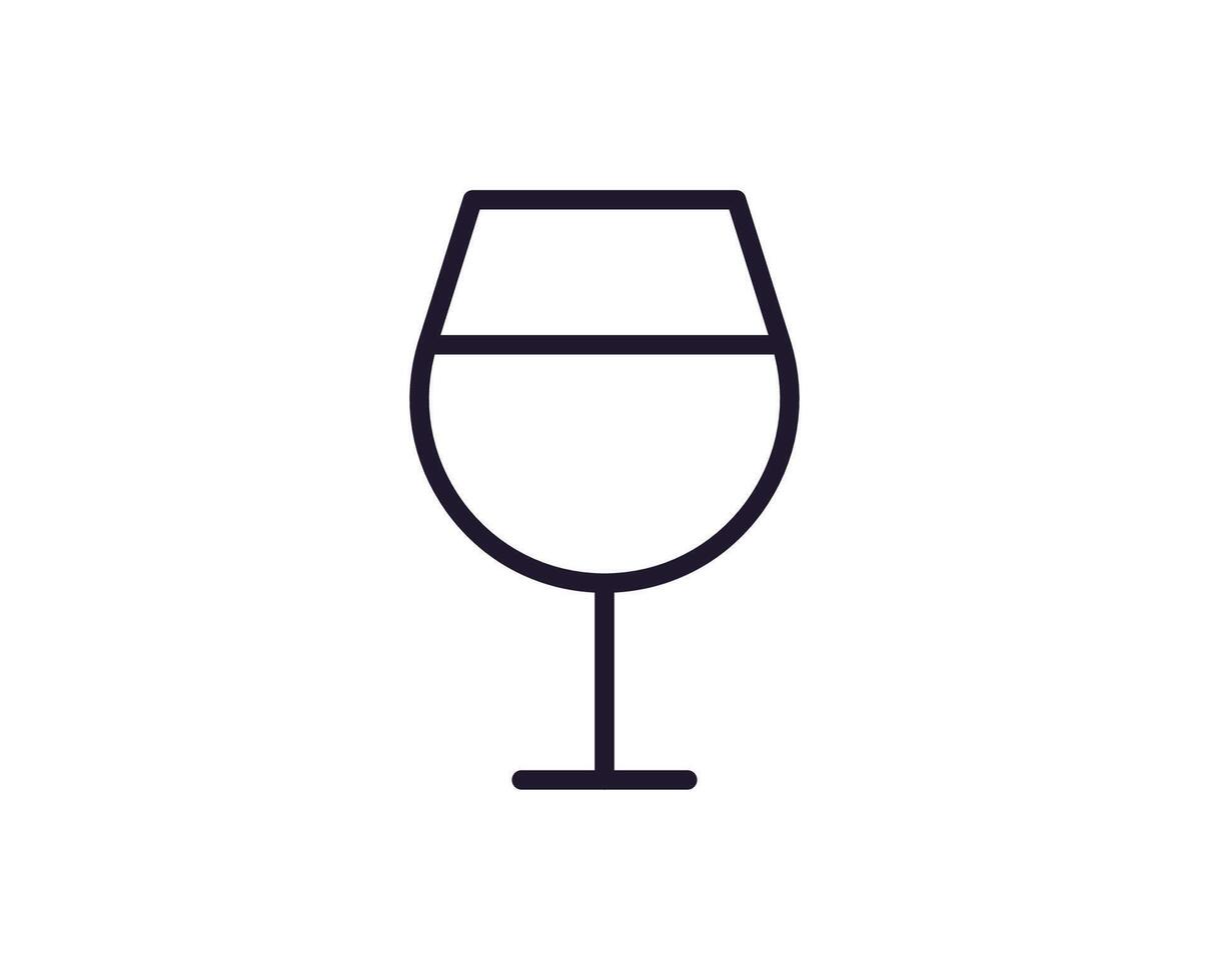 Single line icon of cocktail on isolated white background. High quality editable stroke for mobile apps, web design, websites, online shops etc. vector