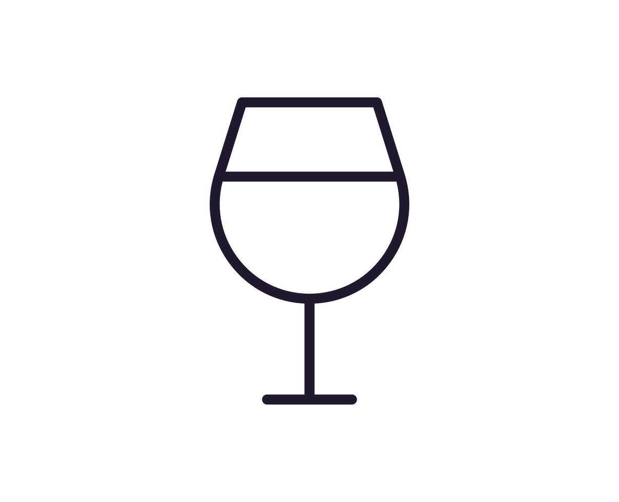 Single line icon of cocktail on isolated white background. High quality editable stroke for mobile apps, web design, websites, online shops etc. vector