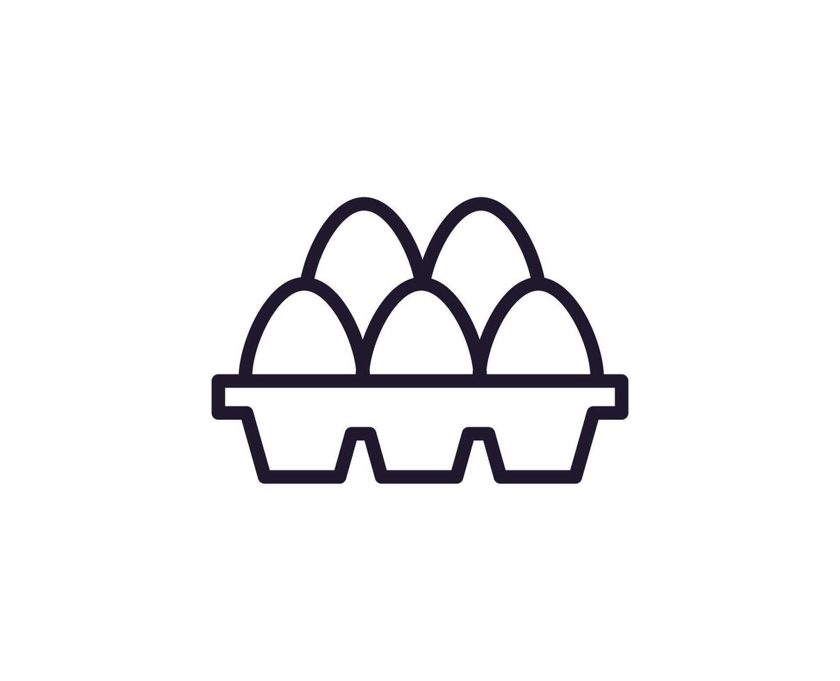 Single line icon of egg High quality vector illustration for design, web sites, internet shops, online books etc. Editable stroke in trendy flat style isolated on white background