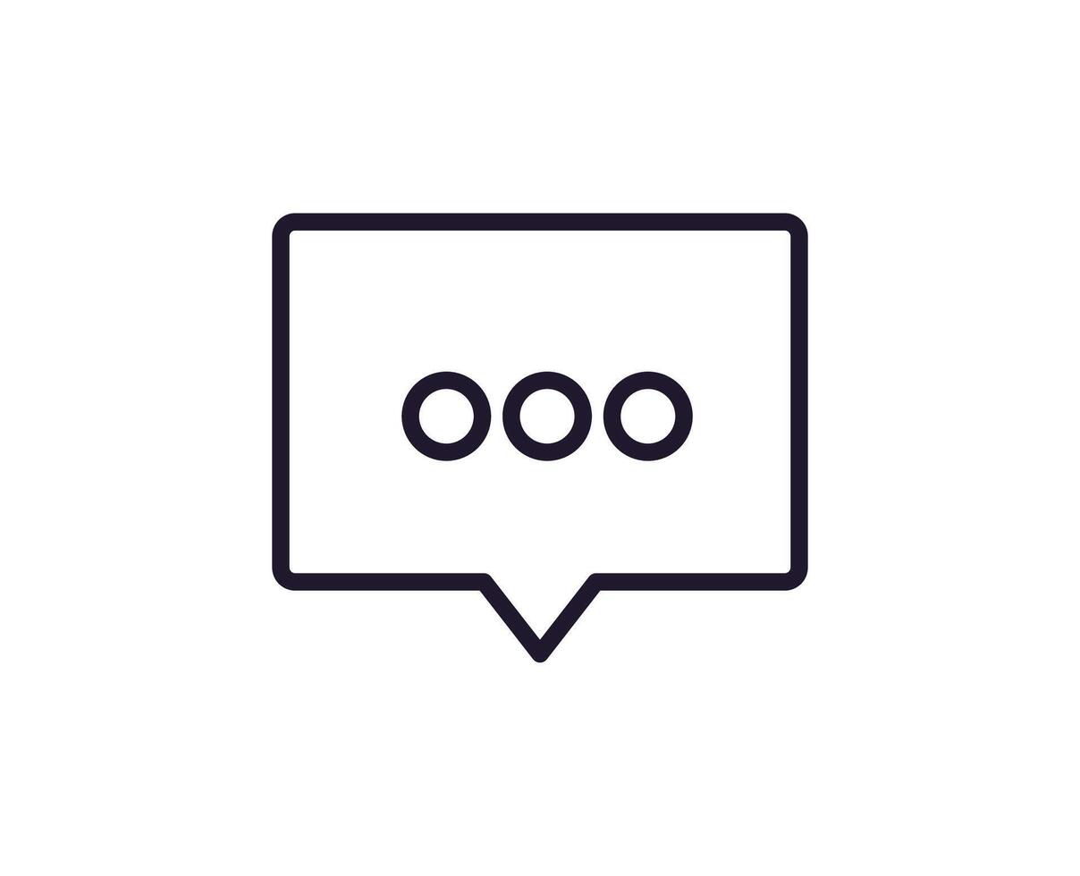 Speech bubble line icon on white background vector