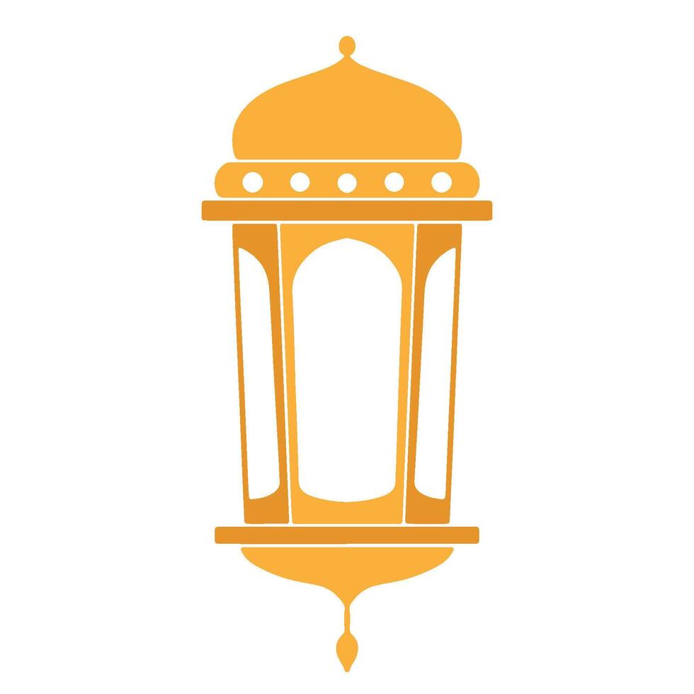 Simple Ramadan Lantern Flat Design vector