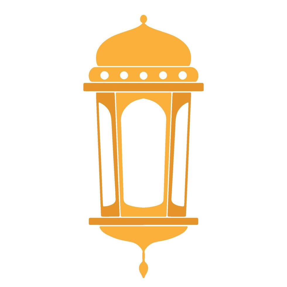 Simple Ramadan Lantern Flat Design vector