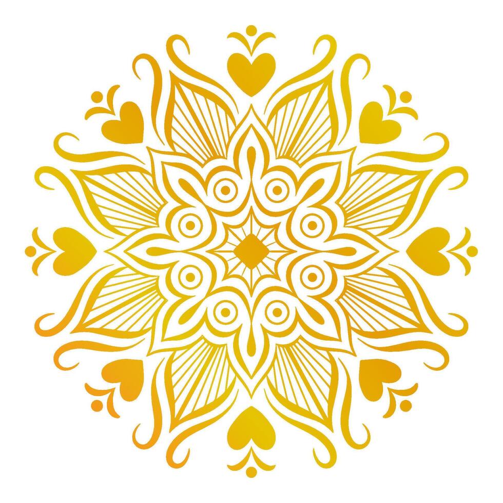 Arabic Ornament Golden Mandala vector