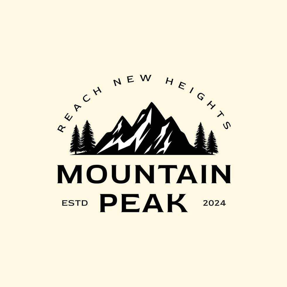 Adventure mountain logo design template vector illustration