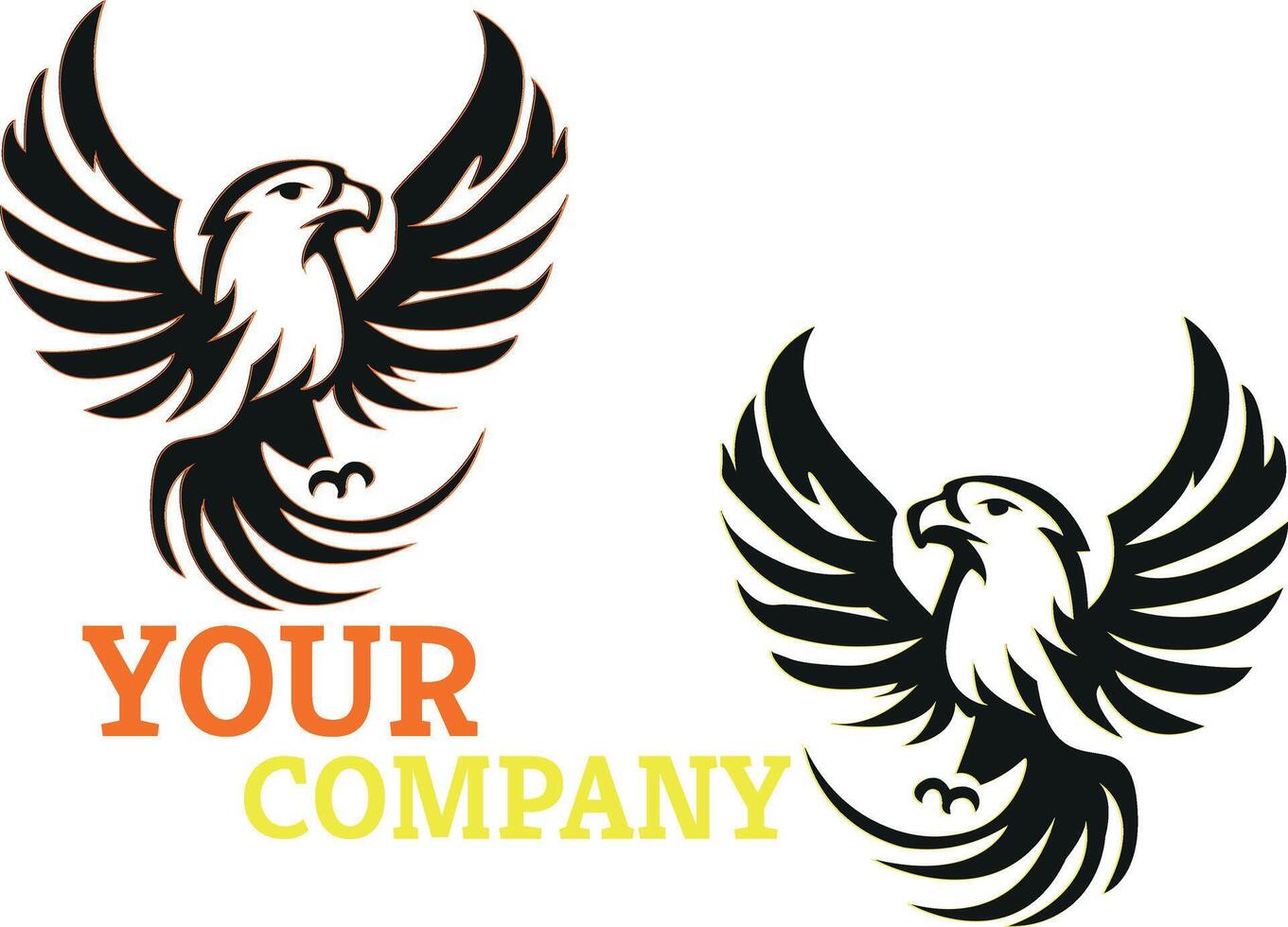 Logo of two eagles. vector