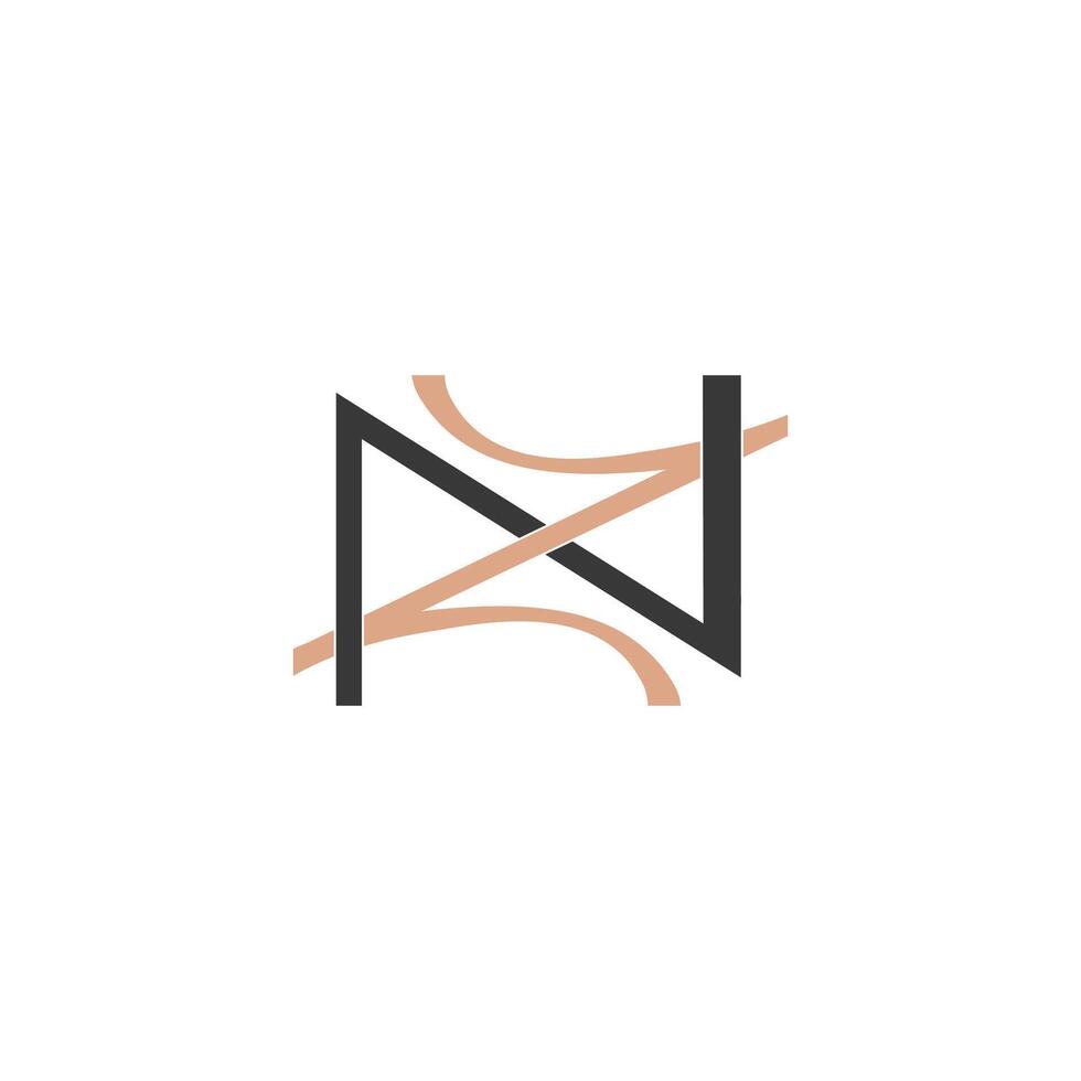 Initials letters logo ZN, NZ, Z and N vector