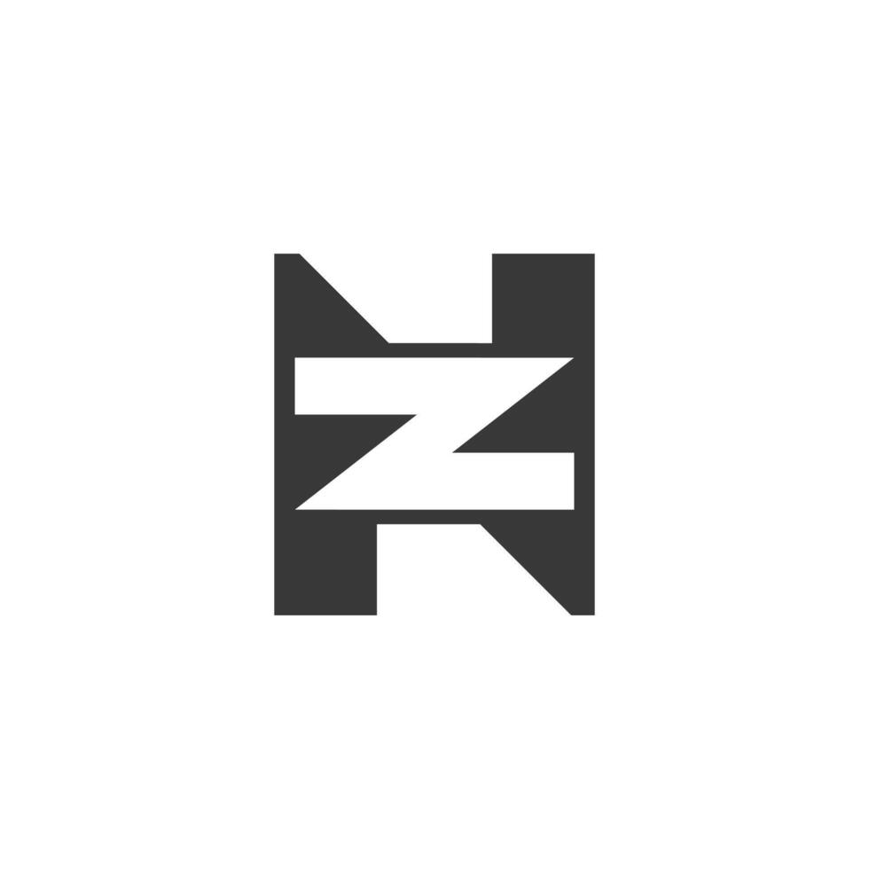 Initials letters logo ZN, NZ, Z and N vector