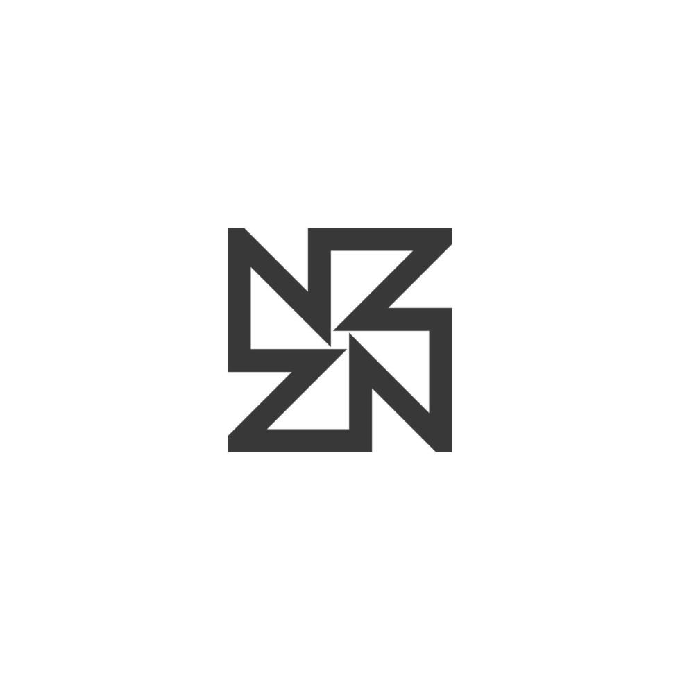 Initials letters logo ZN, NZ, Z and N vector